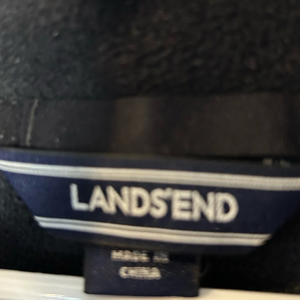 079. Vintage Lands End Fair Isle Sweater Fleece Pullover